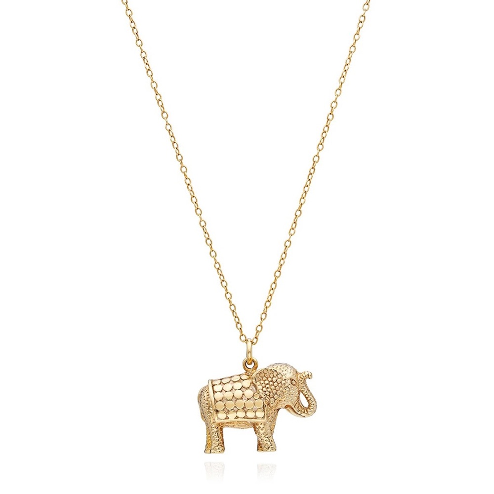 Anna Beck gold elephant charm necklace 💫